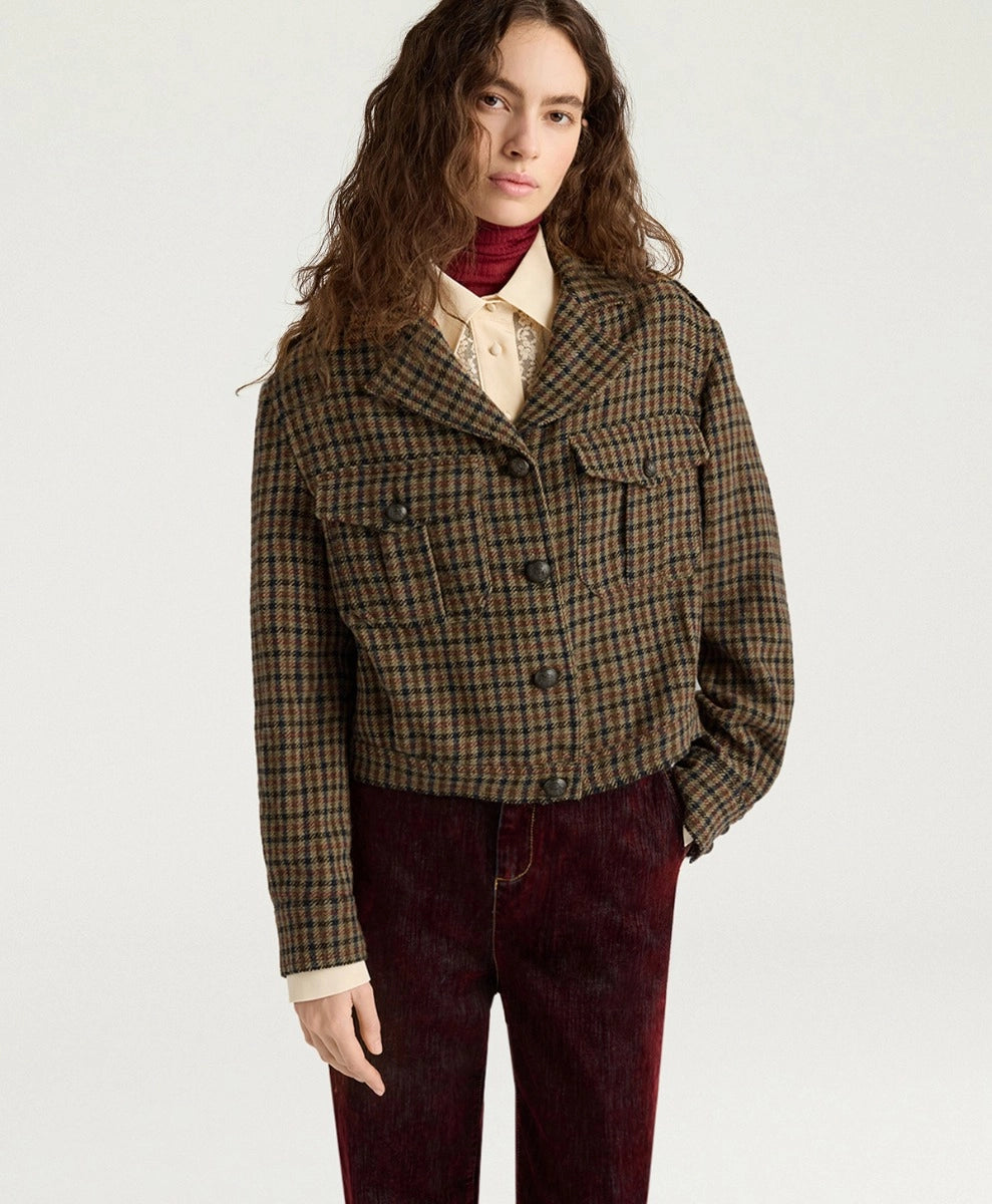 CIDER COAT IN CHECK WOOL - MULTICOLOR