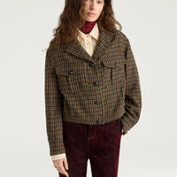 CIDER COAT IN CHECK WOOL - MULTICOLOR
