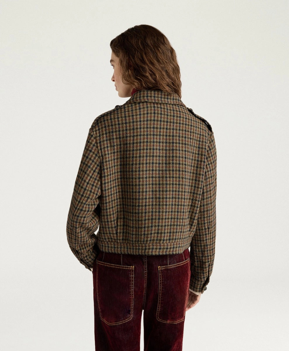 CIDER COAT IN CHECK WOOL - MULTICOLOR