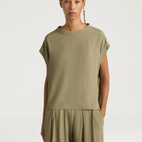 CURACAO BLOUSE IN PLAIN COLOUR ACETATE/SILK