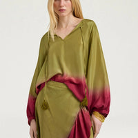 MANTRA BLOUSE IN TIE DYED HABUTAI