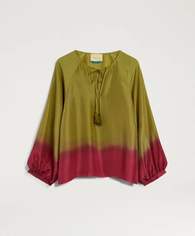 MANTRA BLOUSE IN TIE DYED HABUTAI