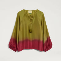 MANTRA BLOUSE IN TIE DYED HABUTAI