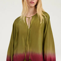 MANTRA BLOUSE IN TIE DYED HABUTAI