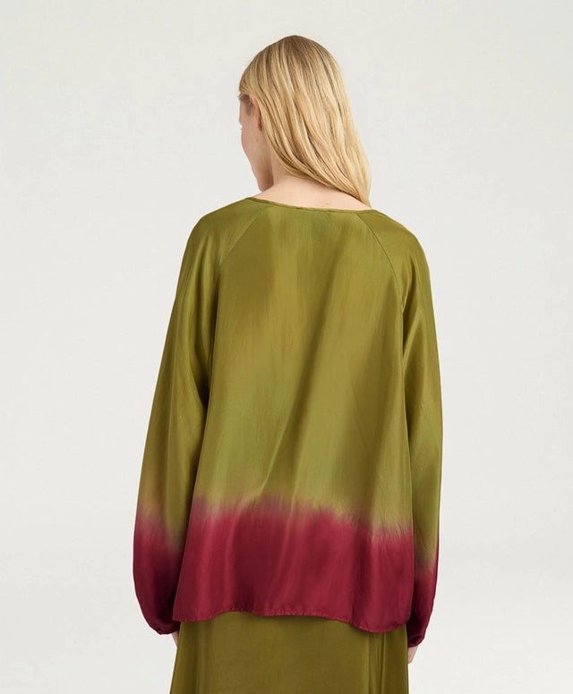 MANTRA BLOUSE IN TIE DYED HABUTAI