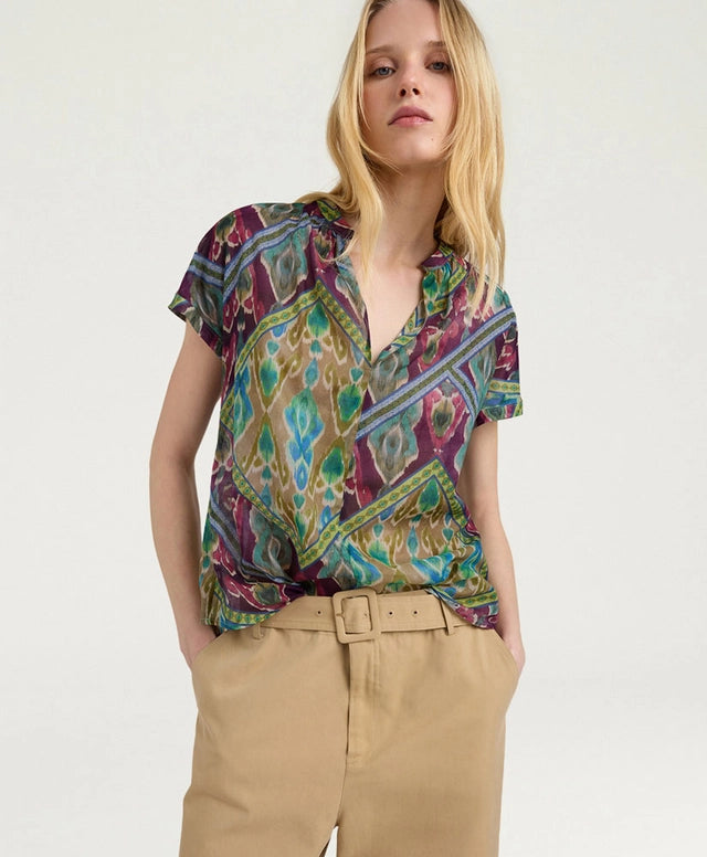 COPAL BLOUSE IN PRINTED COTTON VOILE
