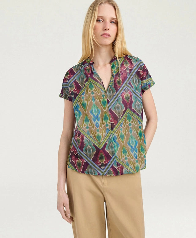 COPAL BLOUSE IN PRINTED COTTON VOILE