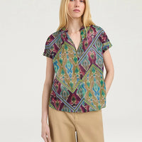 COPAL BLOUSE IN PRINTED COTTON VOILE