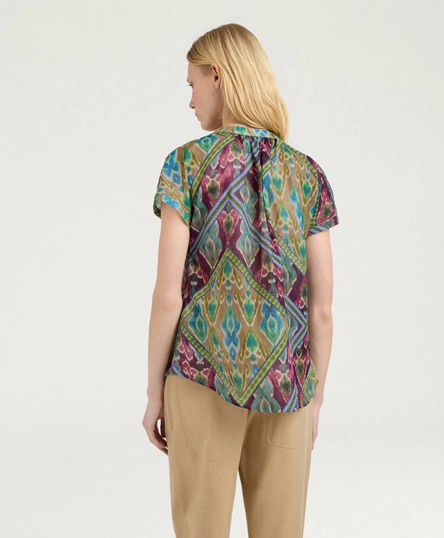 COPAL BLOUSE IN PRINTED COTTON VOILE
