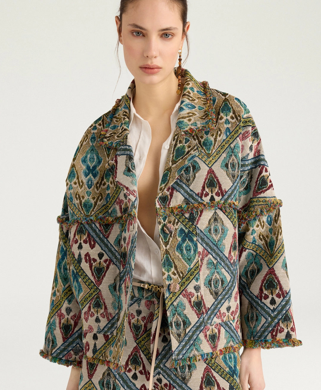 CANTADORA COAT IN GOBELIN - AVIO MULTICOLOR
