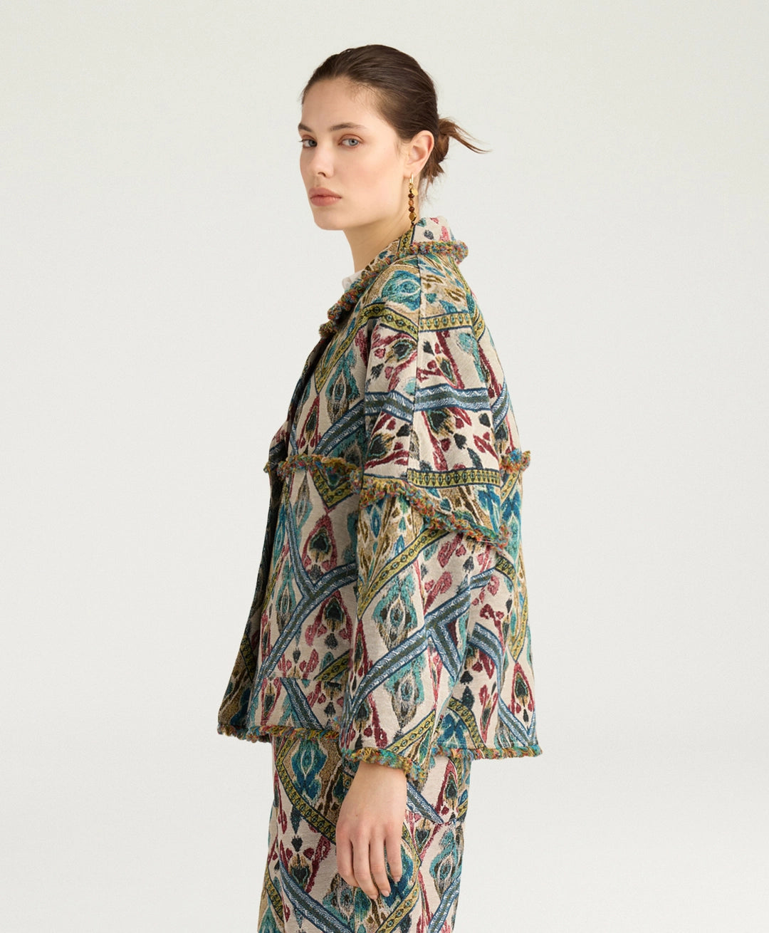 CANTADORA COAT IN GOBELIN - AVIO MULTICOLOR