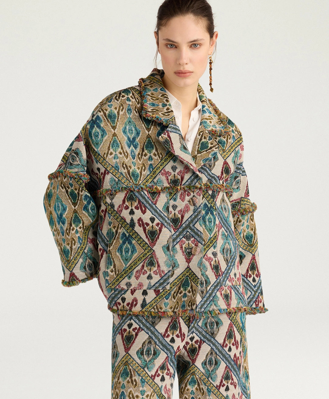 CANTADORA COAT IN GOBELIN - AVIO MULTICOLOR