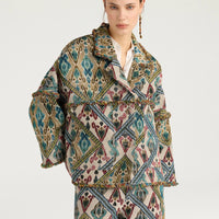 CANTADORA COAT IN GOBELIN - AVIO MULTICOLOR