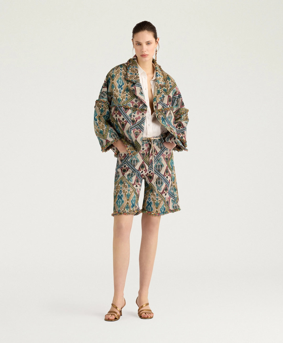 CANTADORA COAT IN GOBELIN - AVIO MULTICOLOR