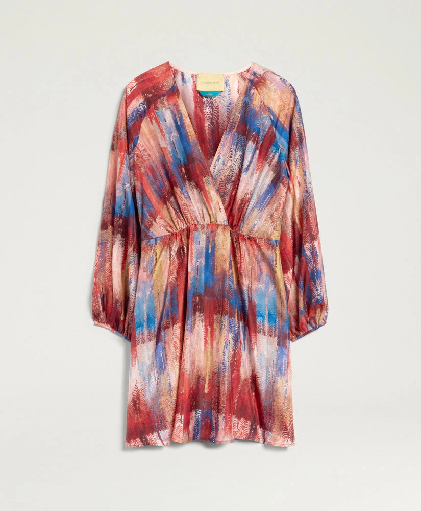 LUNO DRESS IN PRINTED HABUTAI