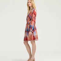 LUNO DRESS IN PRINTED HABUTAI