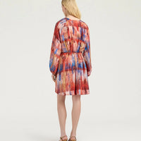 LUNO DRESS IN PRINTED HABUTAI