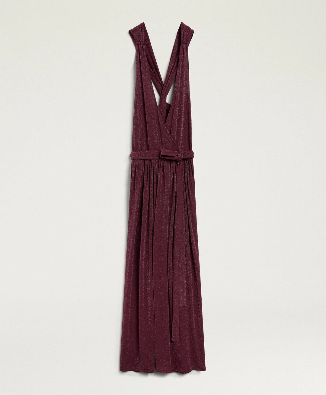PEPITA DRESS IN STRETCH LUREX JERSEY - MAUVE