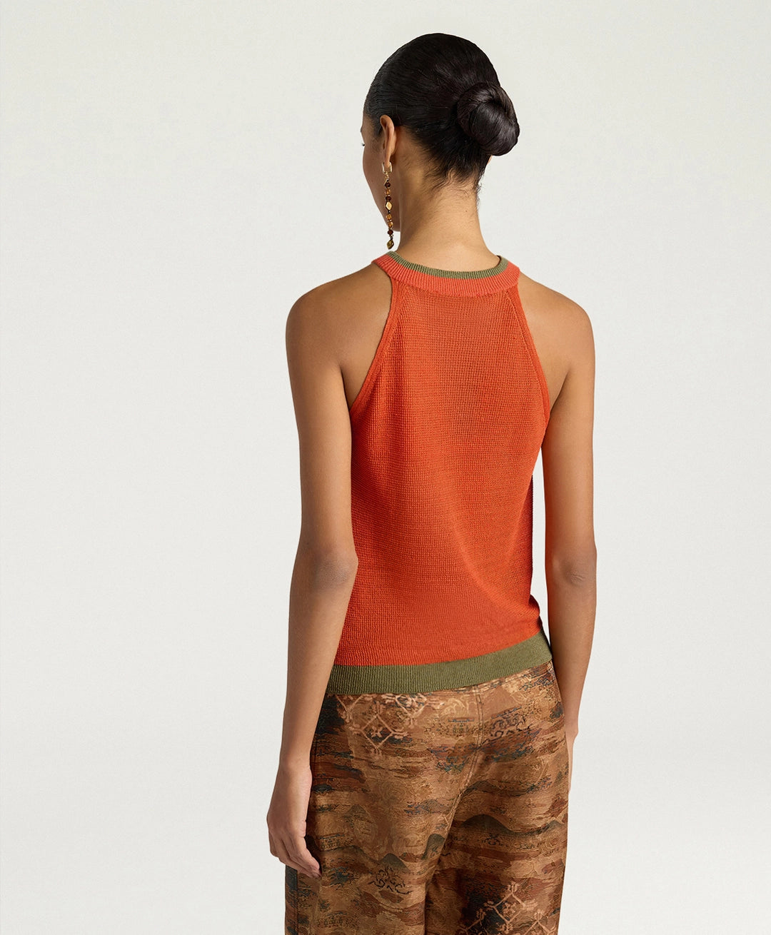 CARY TOP IN LINEN - ORANGE
