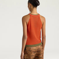 CARY TOP IN LINEN - ORANGE