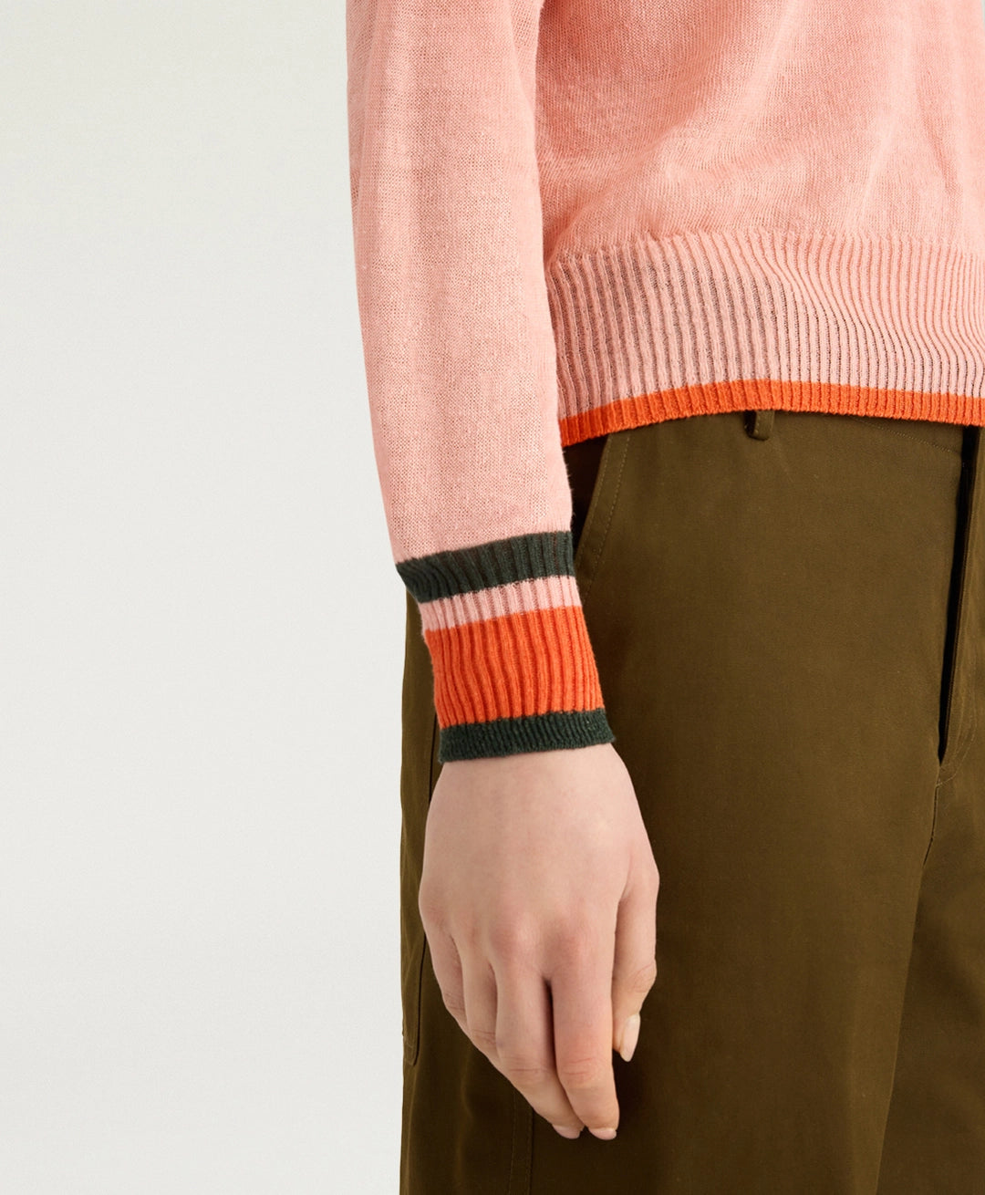 RIO SWEATER IN LINEN - PINK