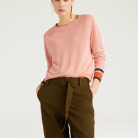 RIO SWEATER IN LINEN - PINK