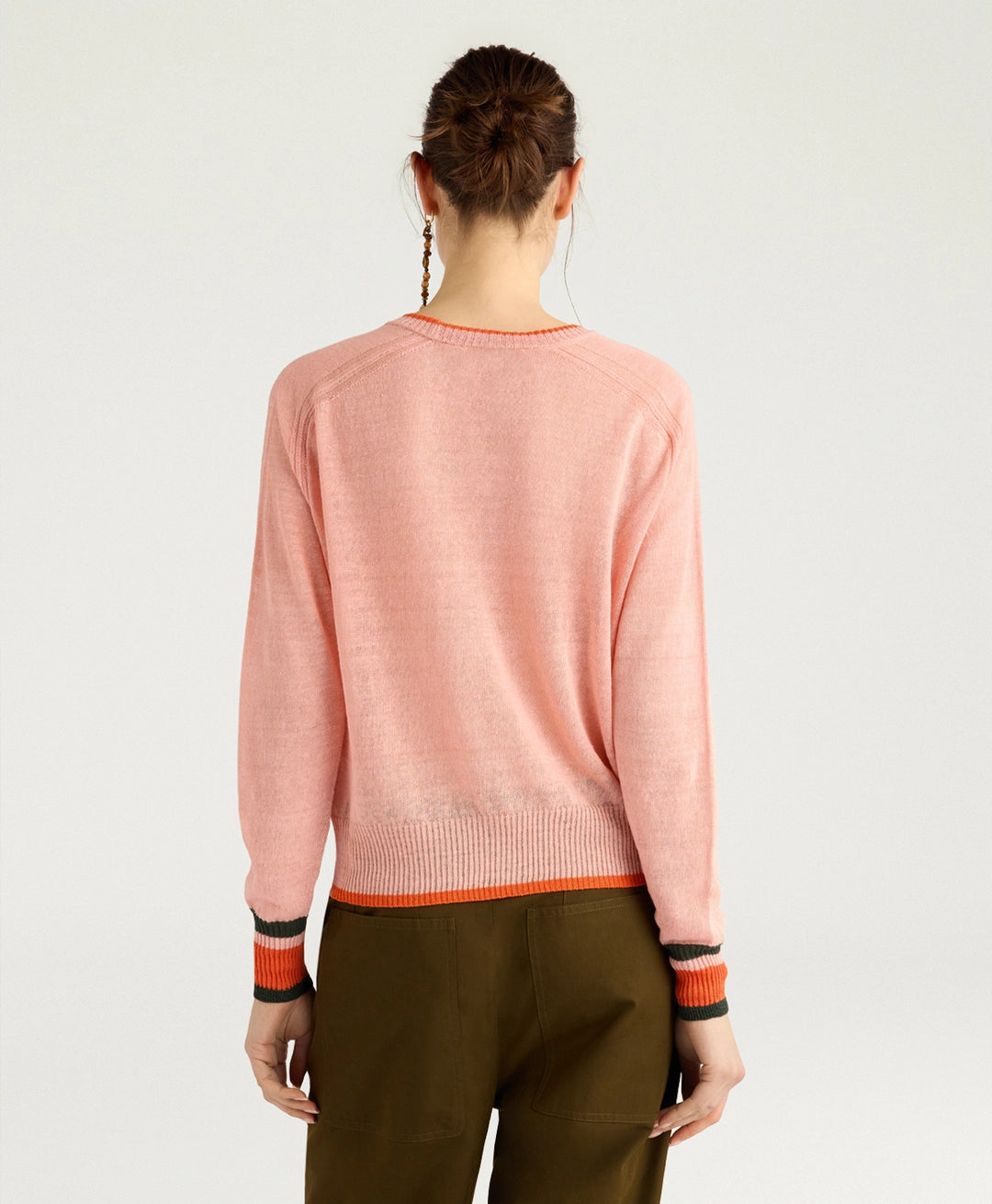 RIO SWEATER IN LINEN - PINK