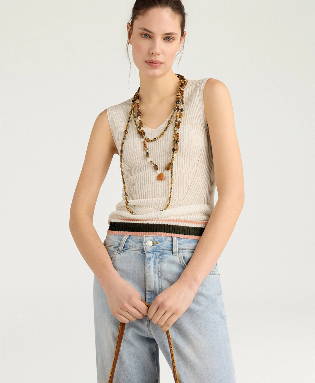 ELLA TOP IN LINEN - CREAM