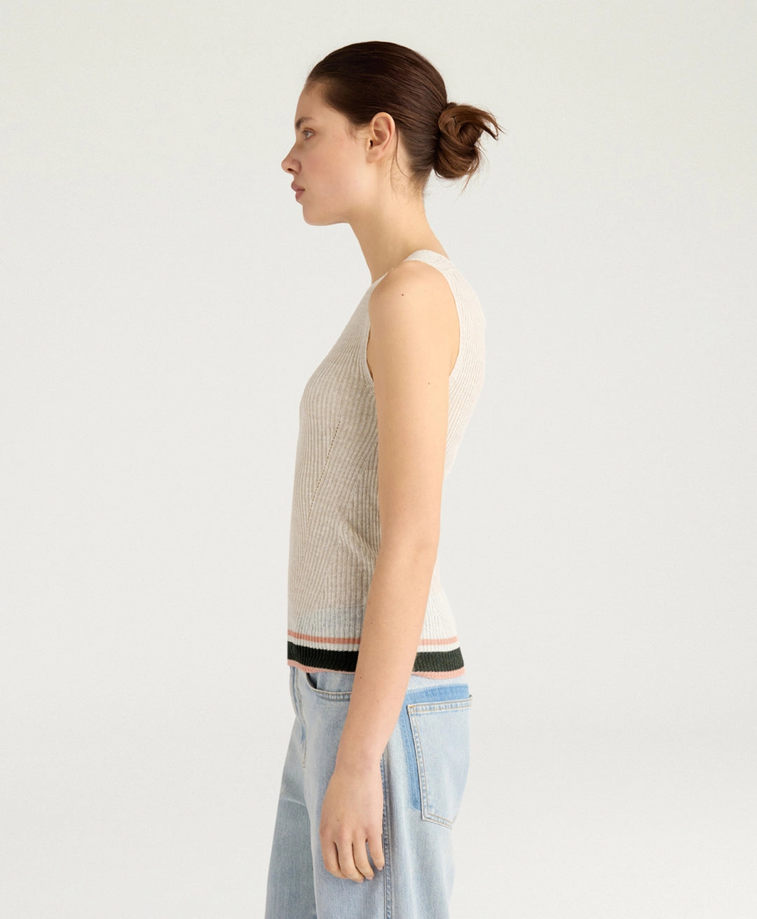 ELLA TOP IN LINEN - CREAM
