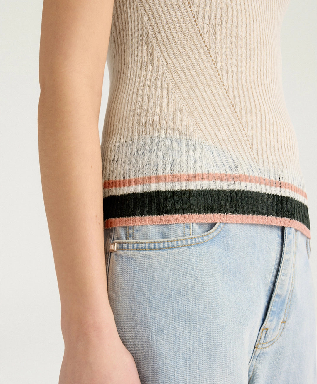 ELLA TOP IN LINEN - CREAM
