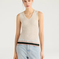 ELLA TOP IN LINEN - CREAM