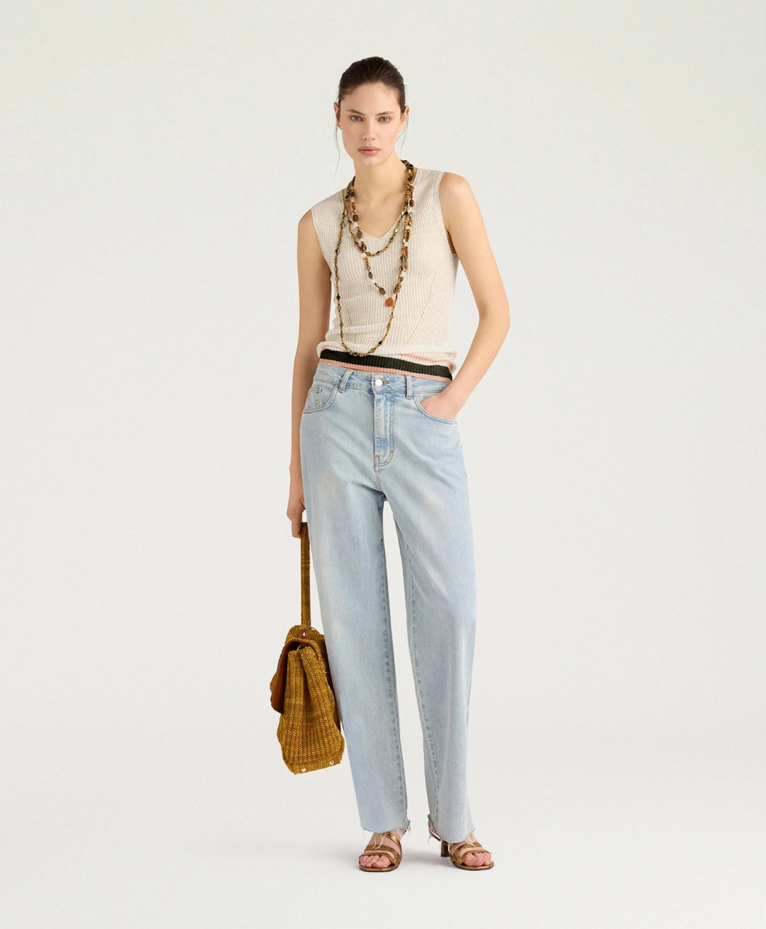 ELLA TOP IN LINEN - CREAM