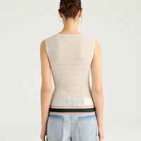 ELLA TOP IN LINEN - CREAM
