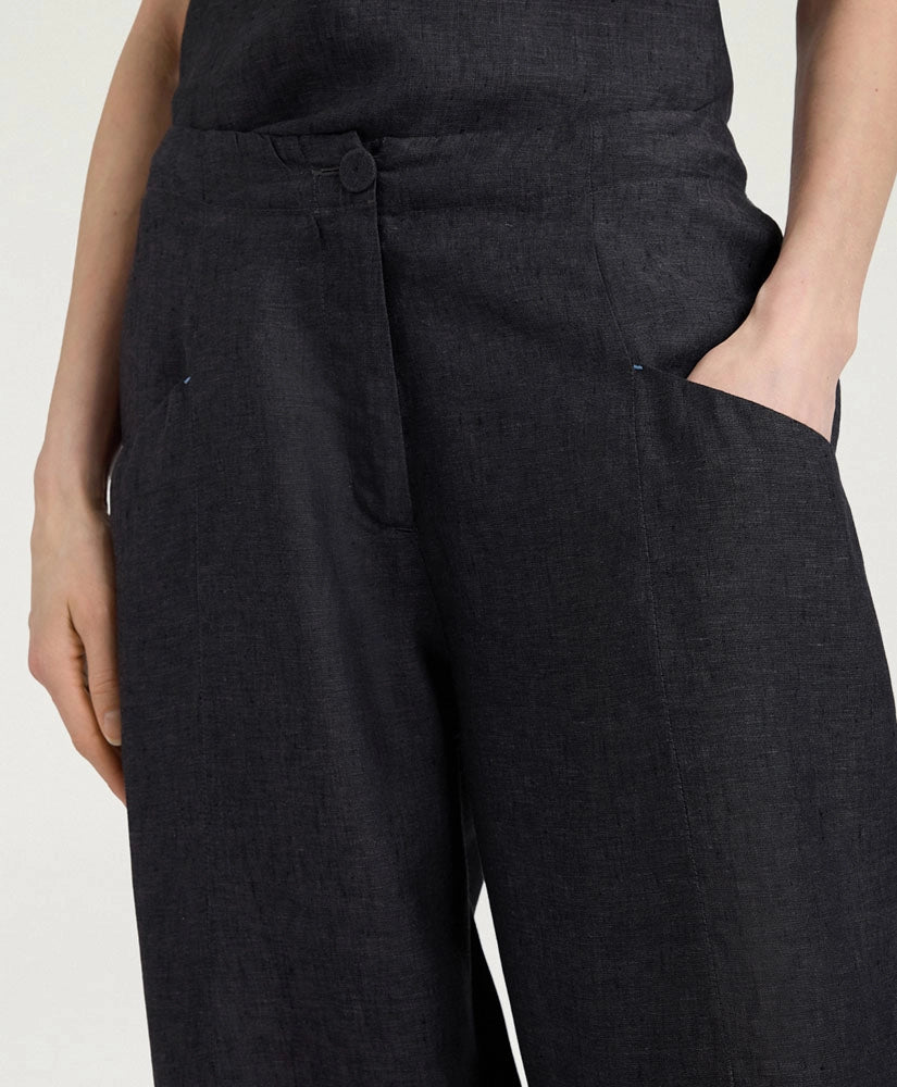 SILVERADO PANTS IN LINEN - CHARCOAL GRAY