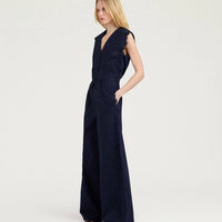 LIENZO PANTS IN BRODERIE ANGLAISE POPLIN - BLUE