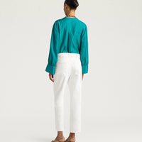 AIDAN PANTS IN STRETCH ECRU DENIM - WHITE