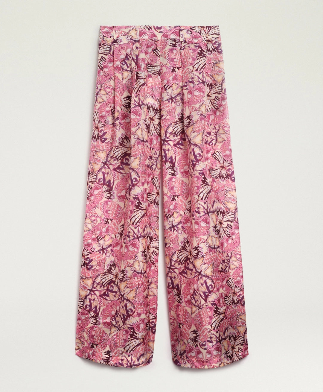 ASPEN PANTS IN PRINTED HABUTAI - BEGONIA/PURPLE