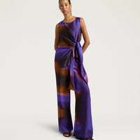 MARAJO PANTS IN ALL-OVER PRINTED SATIN