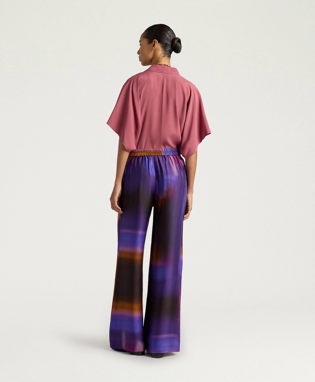 MARAJO PANTS IN ALL-OVER PRINTED SATIN