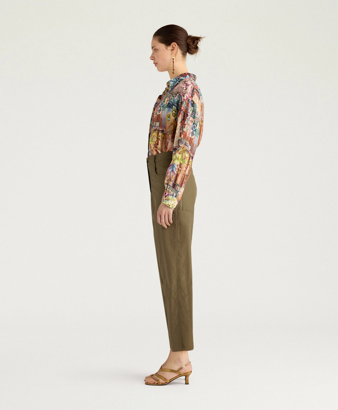 TRES PANTS IN POPLIN - KAHKI