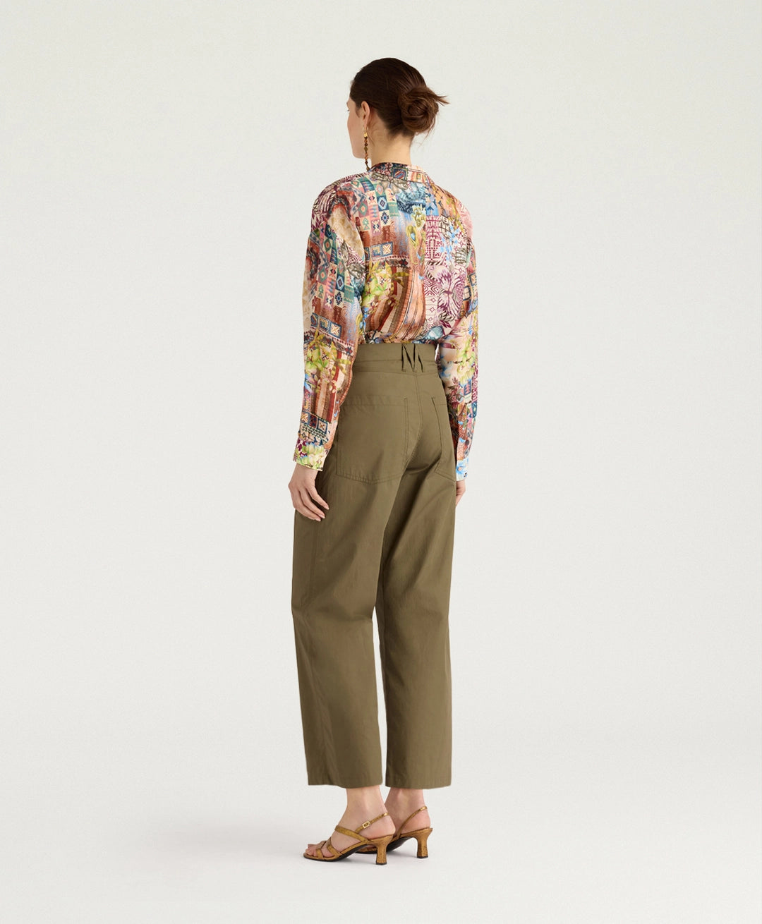 TRES PANTS IN POPLIN - KAHKI