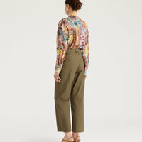 TRES PANTS IN POPLIN - KAHKI