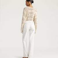 LUIS PANTS IN STRETCH ECRU DENIM - WHITE