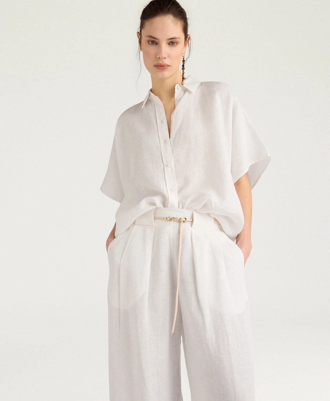 BROOKLYN SHIRT IN LINEN - MILK