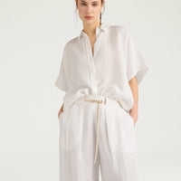 BROOKLYN SHIRT IN LINEN - MILK