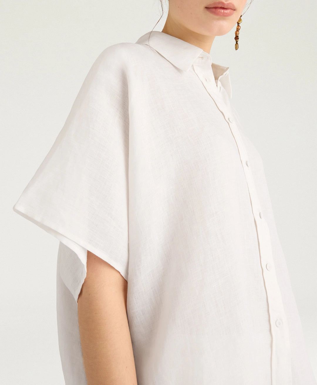 BROOKLYN SHIRT IN LINEN - MILK