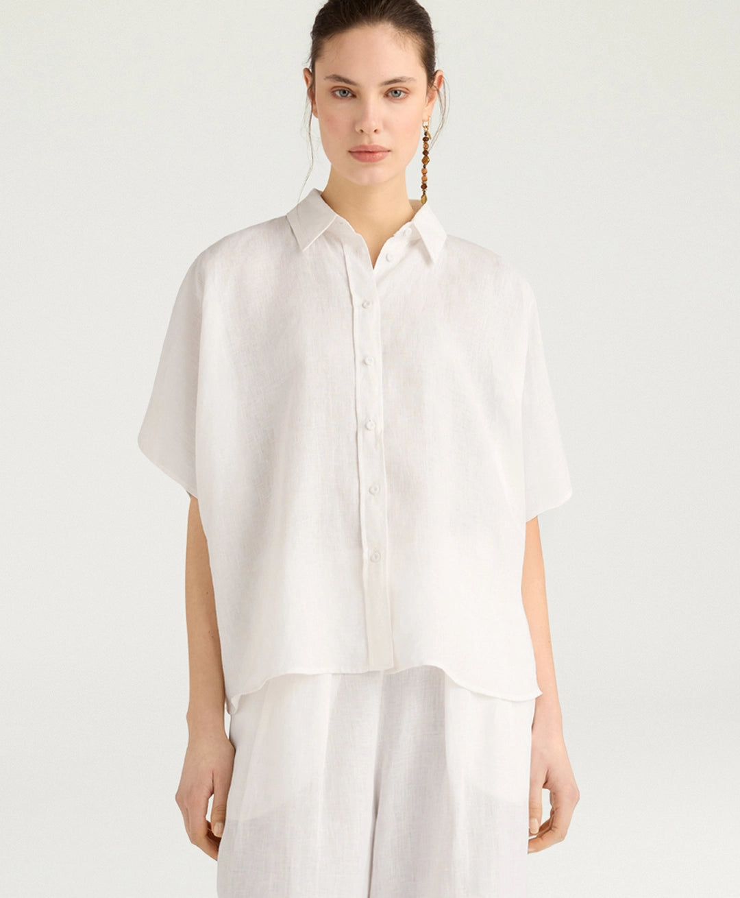 BROOKLYN SHIRT IN LINEN - MILK