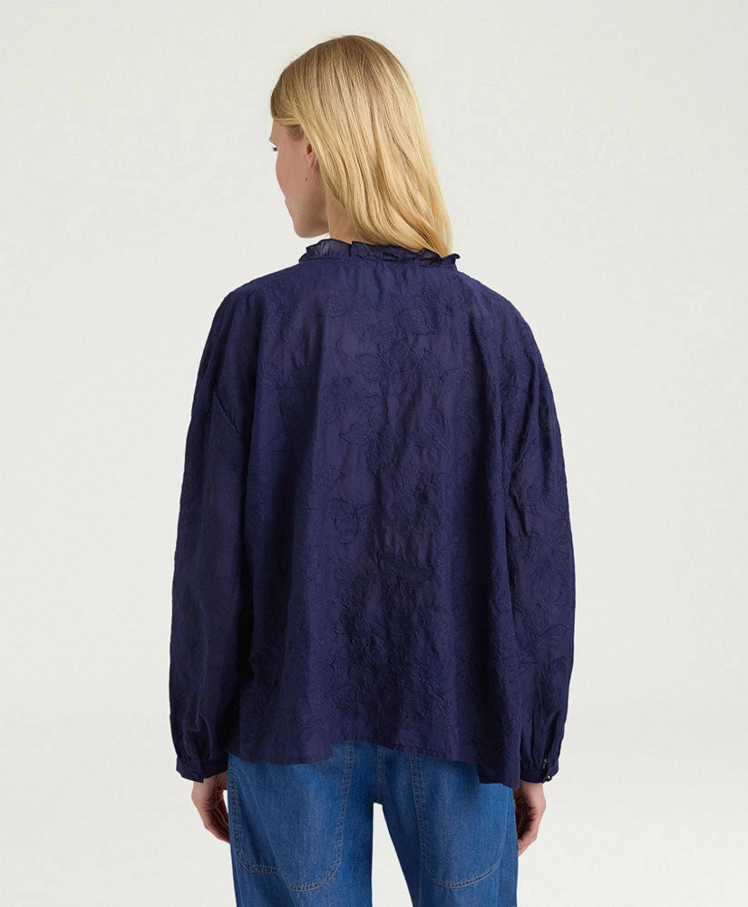 RIOS SHIRT IN EMBROIDERED VOILE