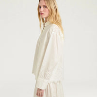 TALAVERA SHIRT IN BROIDERIE ANGLAISE POPLIN - CREAM
