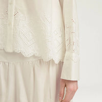 TALAVERA SHIRT IN BROIDERIE ANGLAISE POPLIN - CREAM